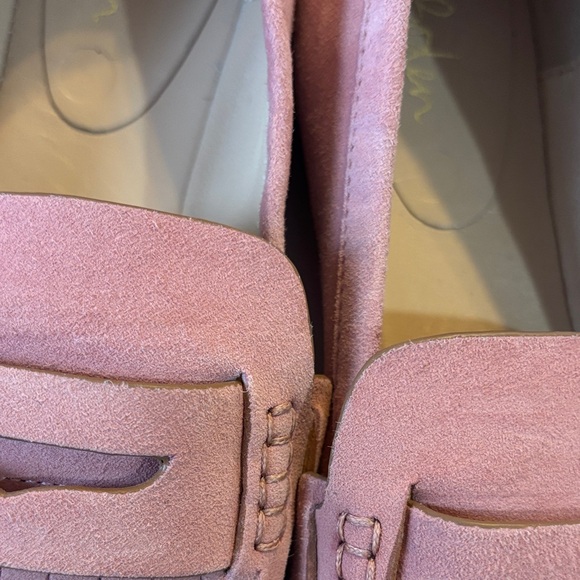 Boden Dusty Pink Suede Loafers - Picture 3 of 7